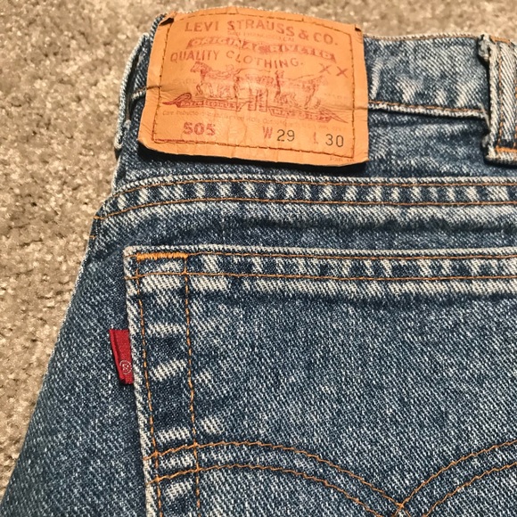 Levi’s 505 Studded Shorts Plain Tab - Picture 7 of 7